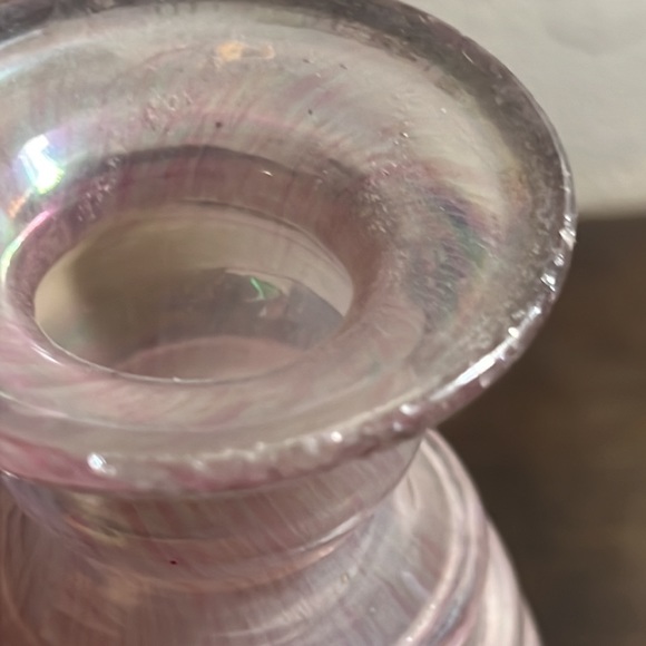 Murano SCAVO island art glass iridescent swirl vase. Ancient Roman style glass - Picture 7 of 8